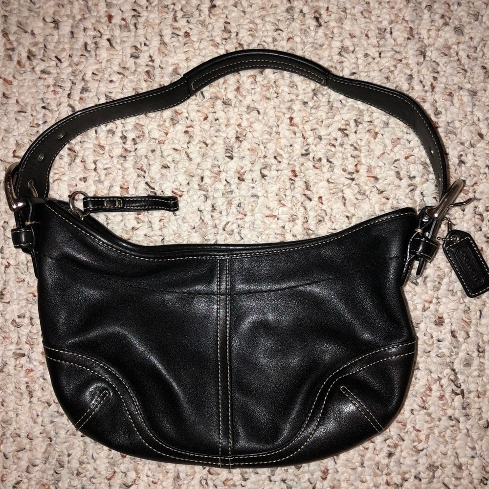 Black Leather Coach Hobo Style Coach bag